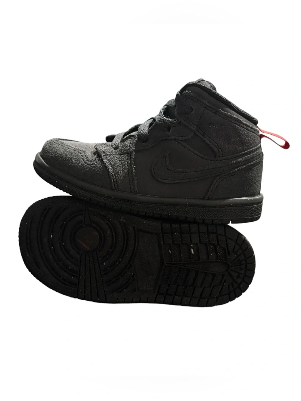 Jordan 1 Mid SE Craft Dark Smoke Grey Varsity Toddler Shoes Size 7C FQ7756-001